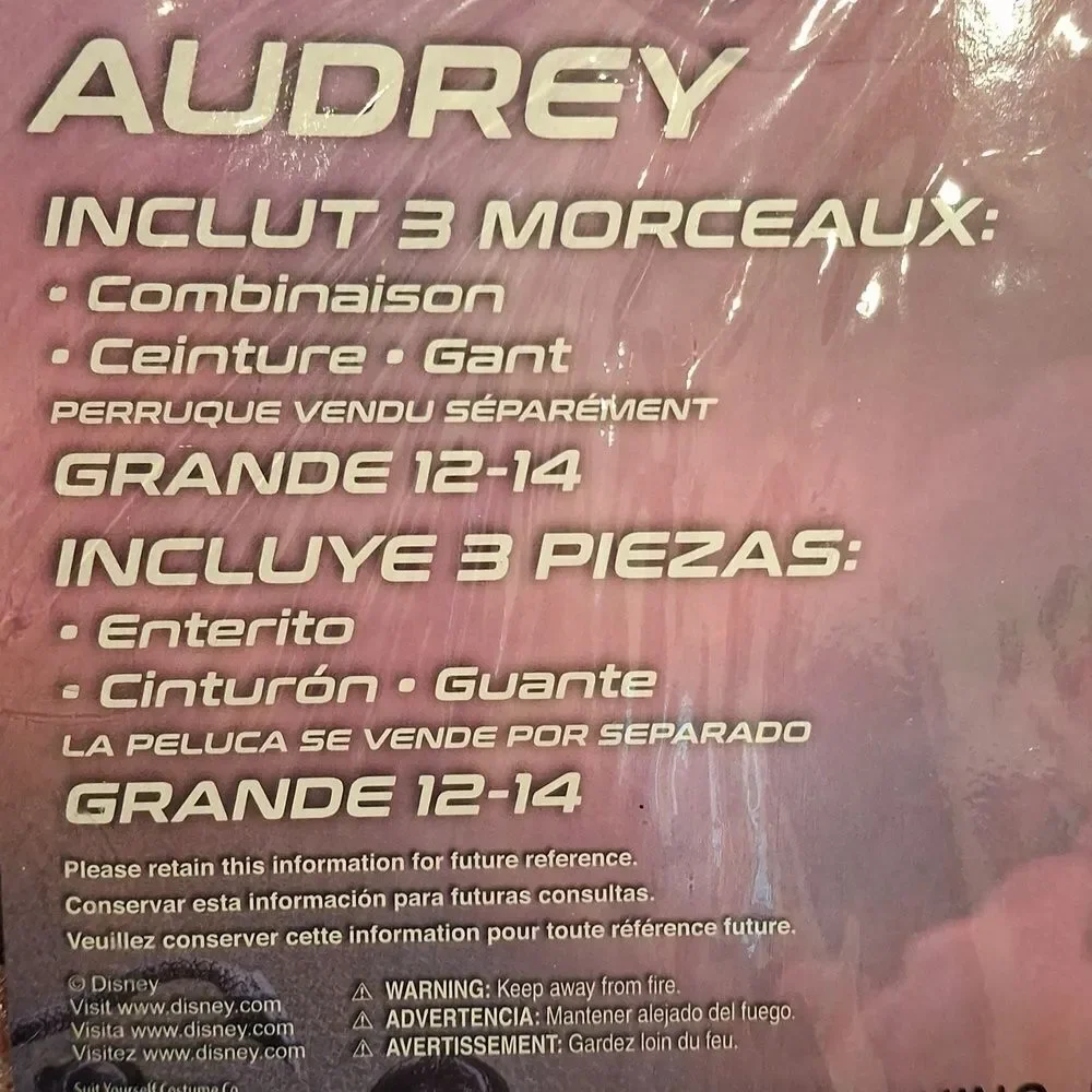 Disney descendants 3 Audrey child costume size large 12-14-NEW